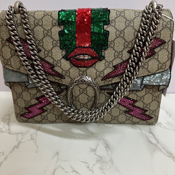 💎✨Authentic 💎GG Supreme Canvas Embroidered Sequin Medium 💎Sold - Picture 3 of 15